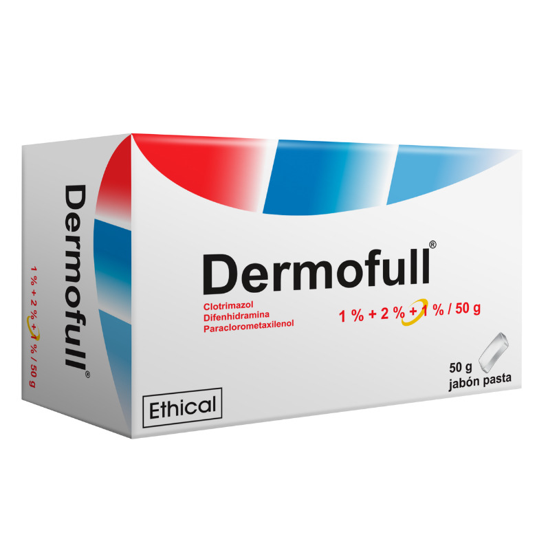 Dermofull Antimicótico, Antiséptico, Antialérgico, Regenerador epidérmico 1 % + 2 % + 1 % / 50 g