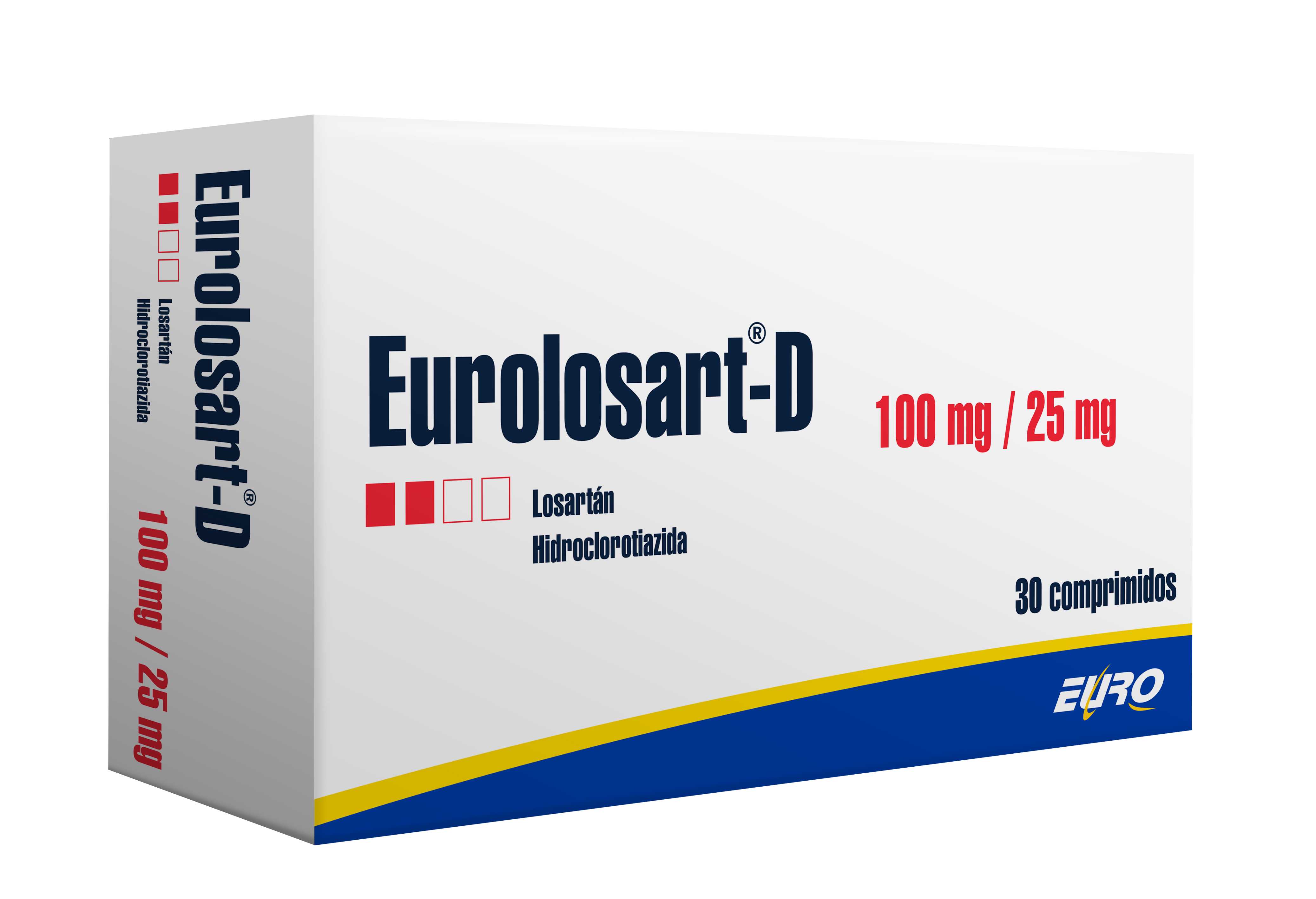 Eurolosart-D Antihipertensivo 100 mg / 25 mg