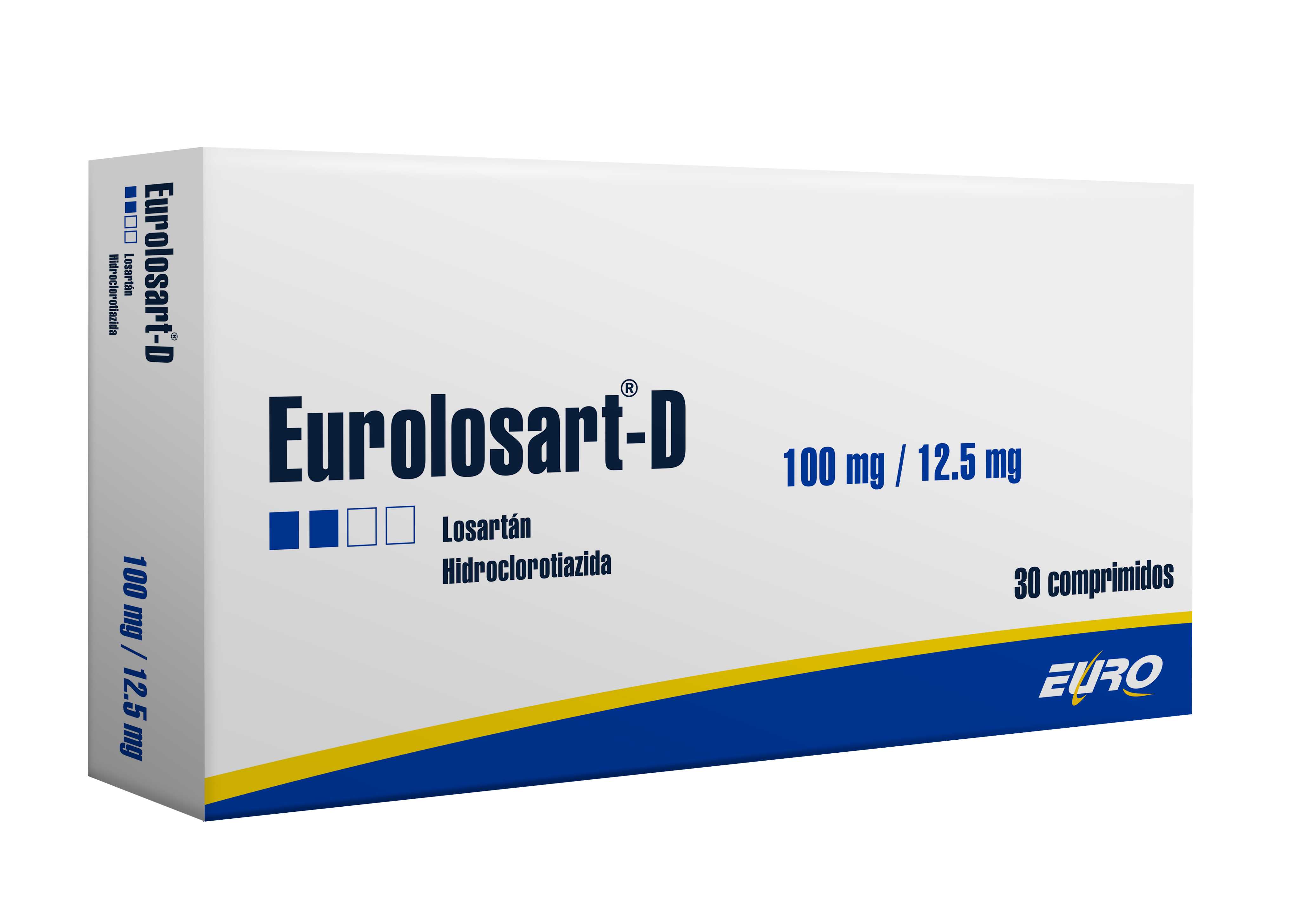 Eurolosart-D Antihipertensivo 100 mg / 12.5 mg
