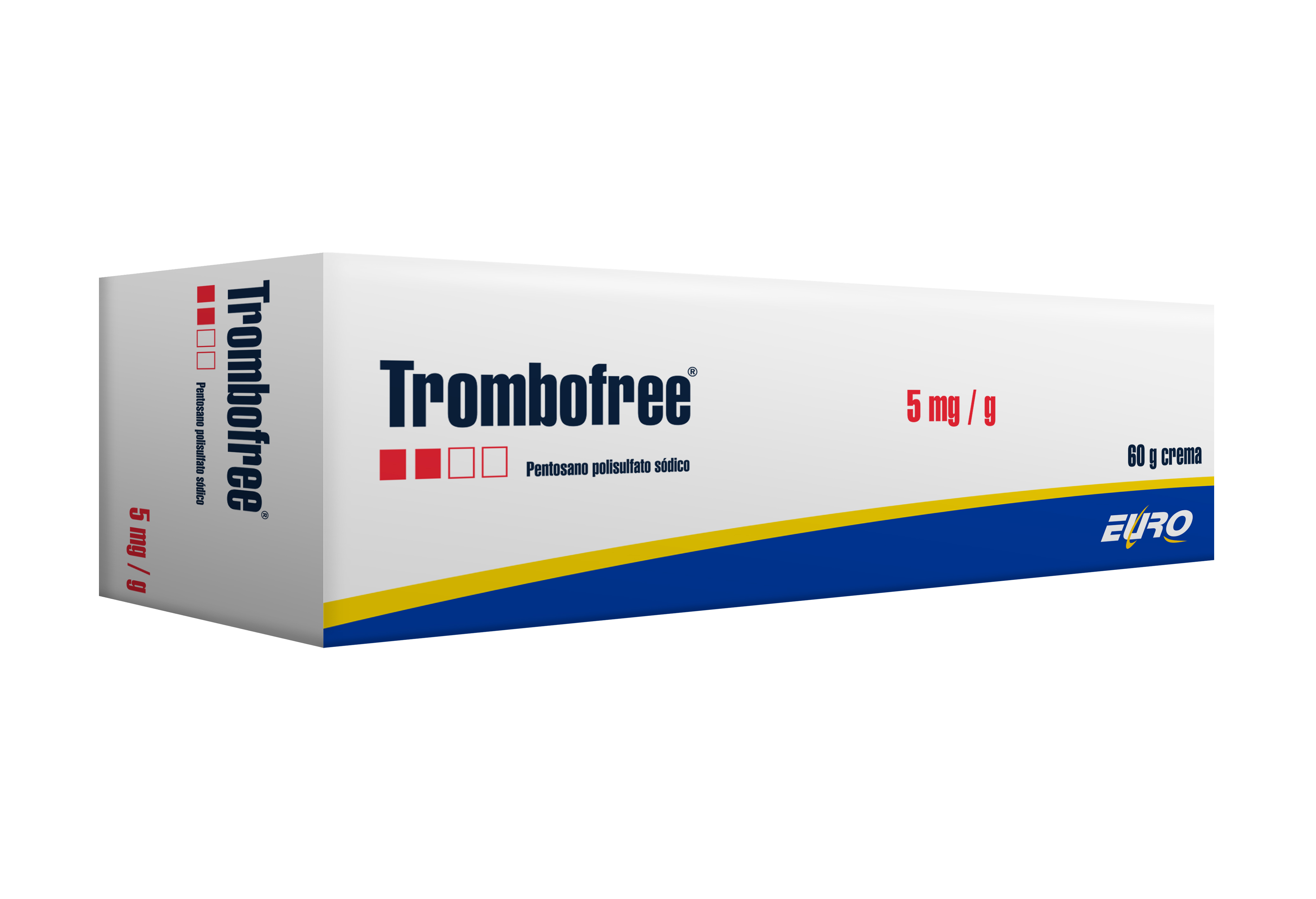 Trombofree Tratamiento de Hematomas superficiales producidos por golpes, contusiones y traumas 5 mg / g